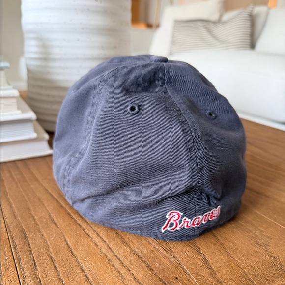 Atlanta Braves 47 Brand MLB Hat Medium Blue Gray Cap Genuine Merchandise EUC - Picture 2 of 4